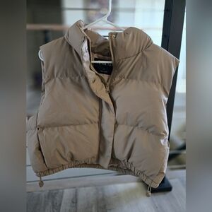 Tan Puffer Vest